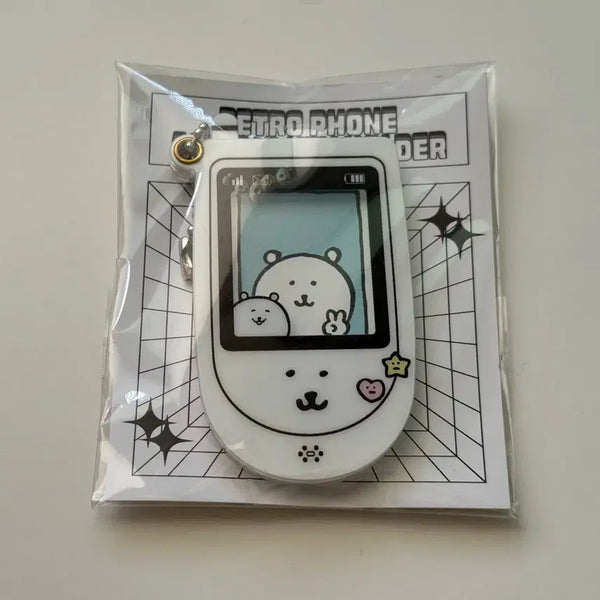 [BUNJANG] Nongdamgom Damgom Acrylic Keychain Retro Phone Photo Holder / 농담곰 담곰이 아크릴 키링 레트로 폰 증사홀더