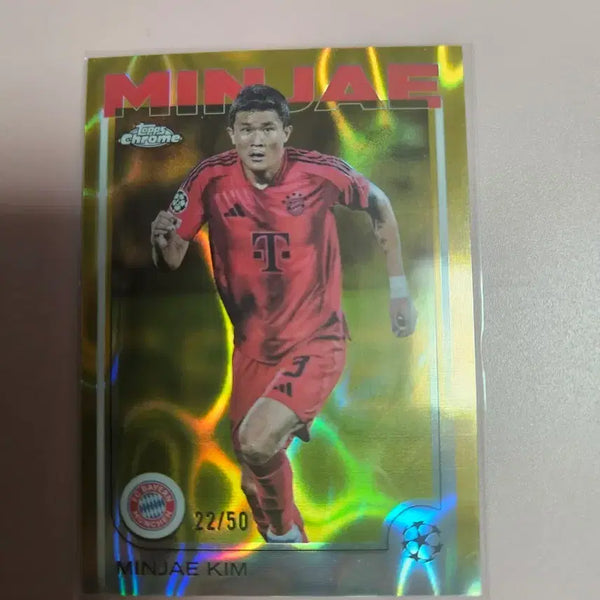 [BUNJANG] Kim Min Jae 50th Anniversary 2024 Topps Chrome Refractor Card / 축구)김민재 50장 한정 2024 탑스크롬 리플렉터 카드