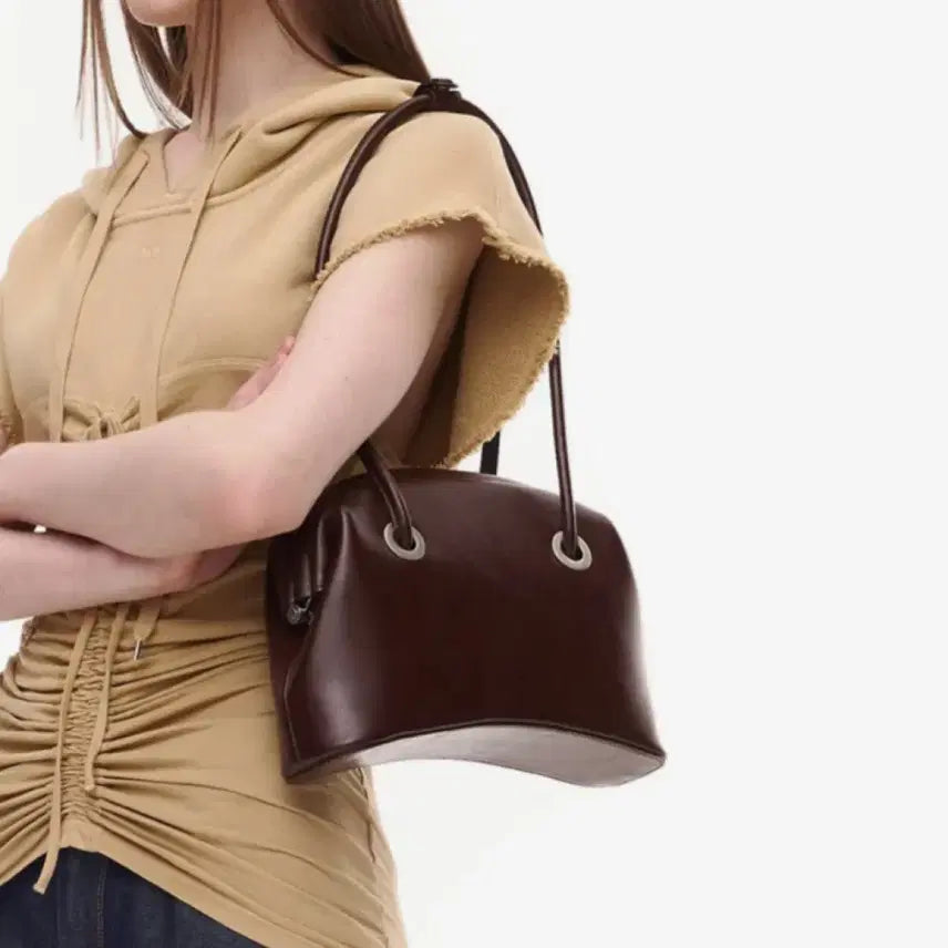 [BUNJANG] Osoi Circle Broke Shoulder Bag Brown / (배포)오소이 써클 브로트 숄더백 브라운