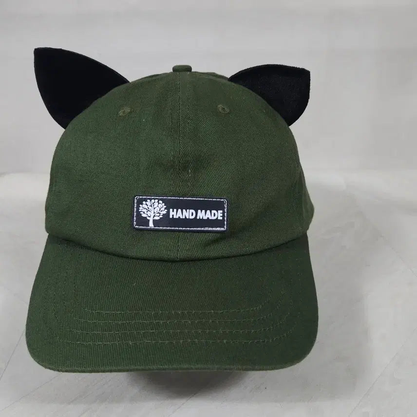 [BUNJANG] Handmade Cat Ear Goggle Cap Hat / 핸드메이드 고양이 귀 고글 캡 모자 남녀공용 프리사이즈