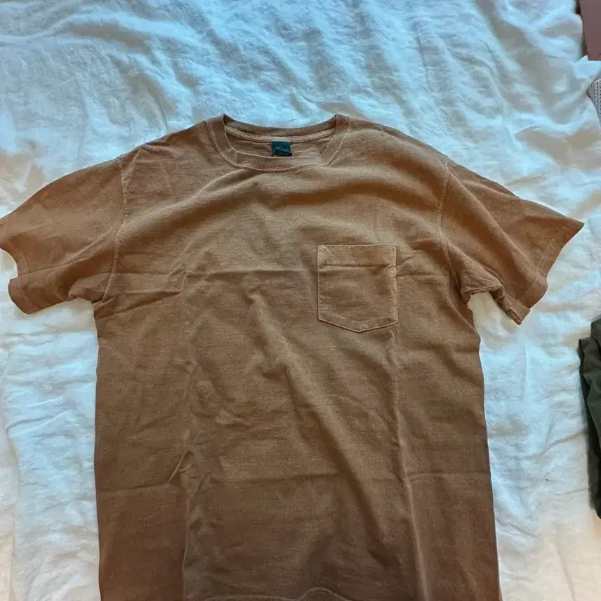 [BUNJANG] Good On Heavy Cotton Pocket T-Shirt, Large, Brown / 굿온 포켓 헤비코튼 반팔티 라지