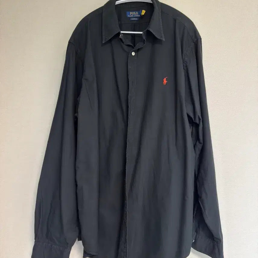 [BUNJANG] Polo Ralph Lauren Classic Fit Garment-Dyed Oxford Shirt Black XXL / [XXL] 폴로 클래식핏 가먼트 다이 옥스포드 셔츠 블랙