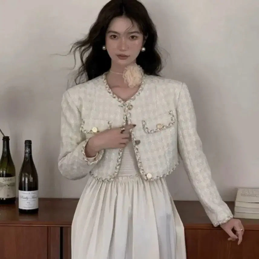[BUNJANG] Lelat Tweed Crop Jacket / [미착용] 르라트 델리 트위드 크롭 자켓 (LL6173)