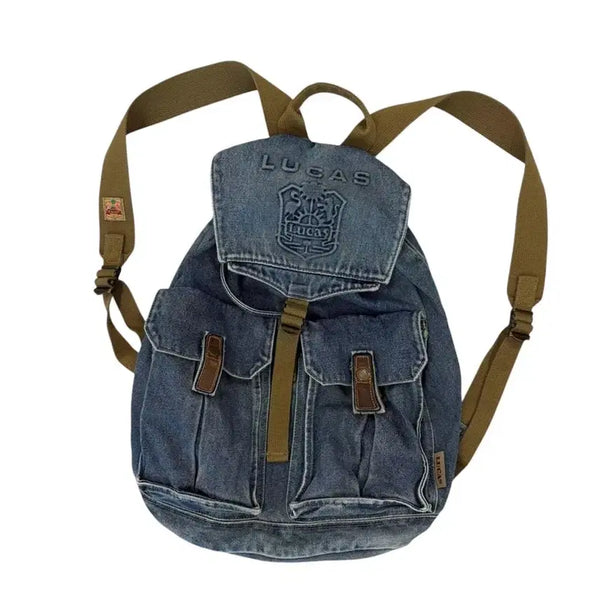 [BUNJANG] Lucas 2000s Vintage Denim Backpack / 00년대 루카스 데님 빈티지 백팩