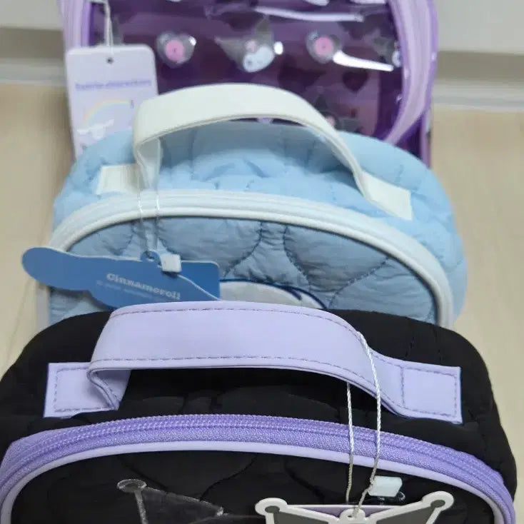 [BUNJANG] Kuromi Cinnamoroll Pouch 3-Piece Set / 쿠로미 시나모롤 파우치 3종 세트