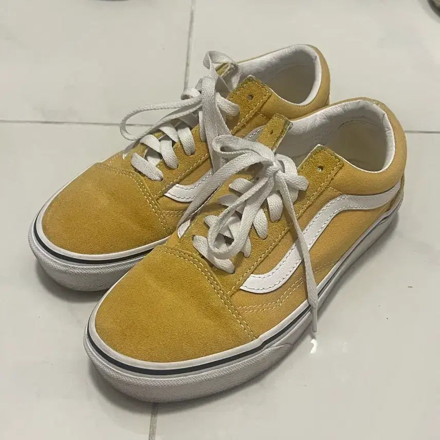 [BUNJANG] Vans Old Skool Yellow Sneakers / 반스 올드스쿨 엘로우