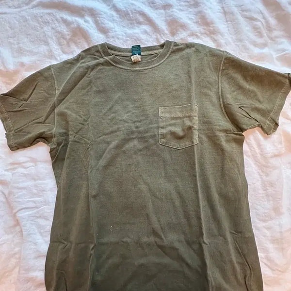 [BUNJANG] GOOD ON Heavy Cotton Pocket T-Shirt (Khaki, Large) / 굿온 포켓 헤비코튼 반팔티 라지