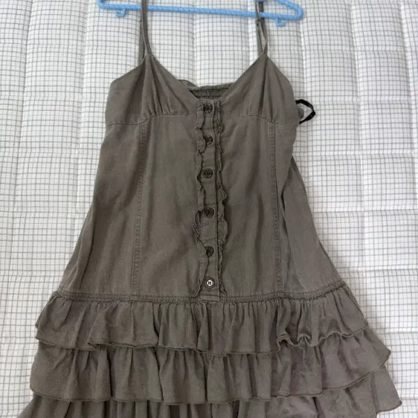 [BUNJANG] Coccomori Kame Suzuko Frill Shirring Dress / 코코모리 / 카메/스즈코 / 프릴셔링원피스