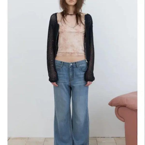 [BUNJANG] Poeto Tide Low Boots Cut Denim Jeans / 포에토 Tide low boots cut denim M
