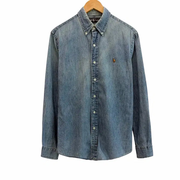[BUNJANG] Polo Chambray Denim Shirt / 폴로 샴브레이 데님셔츠 (M/실사이즈95~100)