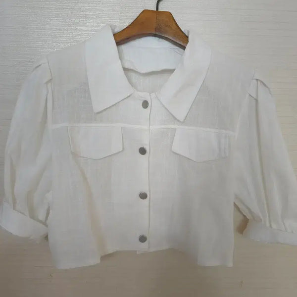 [BUNJANG] Cropped Shirt Jacket / 크롭셔츠겸 자켓
