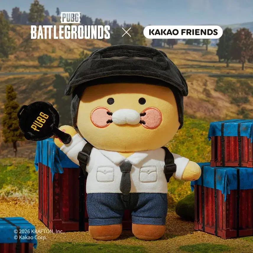 [BUNJANG] Kakao Friends PUBG Battlegrounds Chun-sik Medium Plush / 카카오프렌즈 PUBG 배틀그라운드 춘식이 29CM 중형 인형 누이