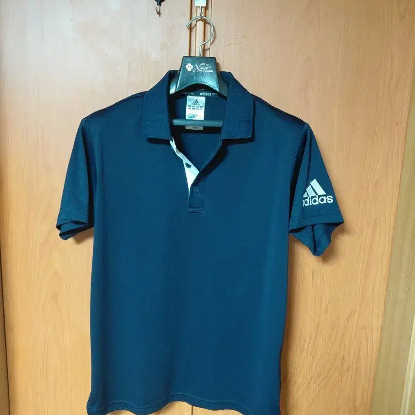 [BUNJANG] Adidas Navy Collar T-Shirt / 아디다스 반팔 카라티 네이비