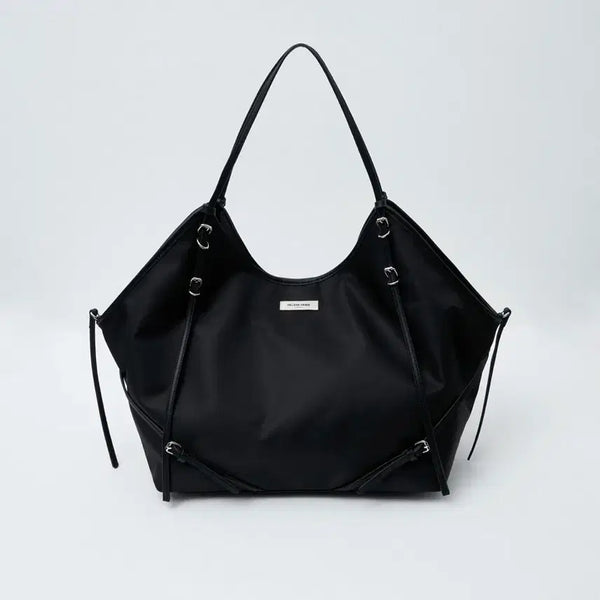 [BUNJANG] Helene Paris Connie Belted Big Shoulder Bag Nylon Black / 헬레네파리스 코니 벨티드 빅 숄더백 [나일론 블랙]
