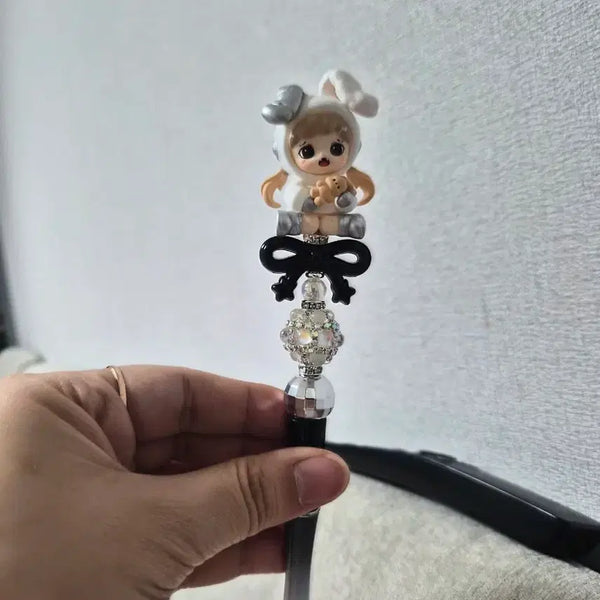 [BUNJANG] Zora Handmade Pen with Doll and Bead Charm / 조라 수제펜