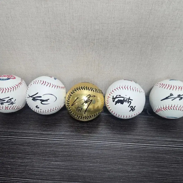 [BUNJANG] Lotte Giants Signed Baseball 5-Piece Bundle Set / 롯데자이언츠 싸인볼 5종 일괄판매