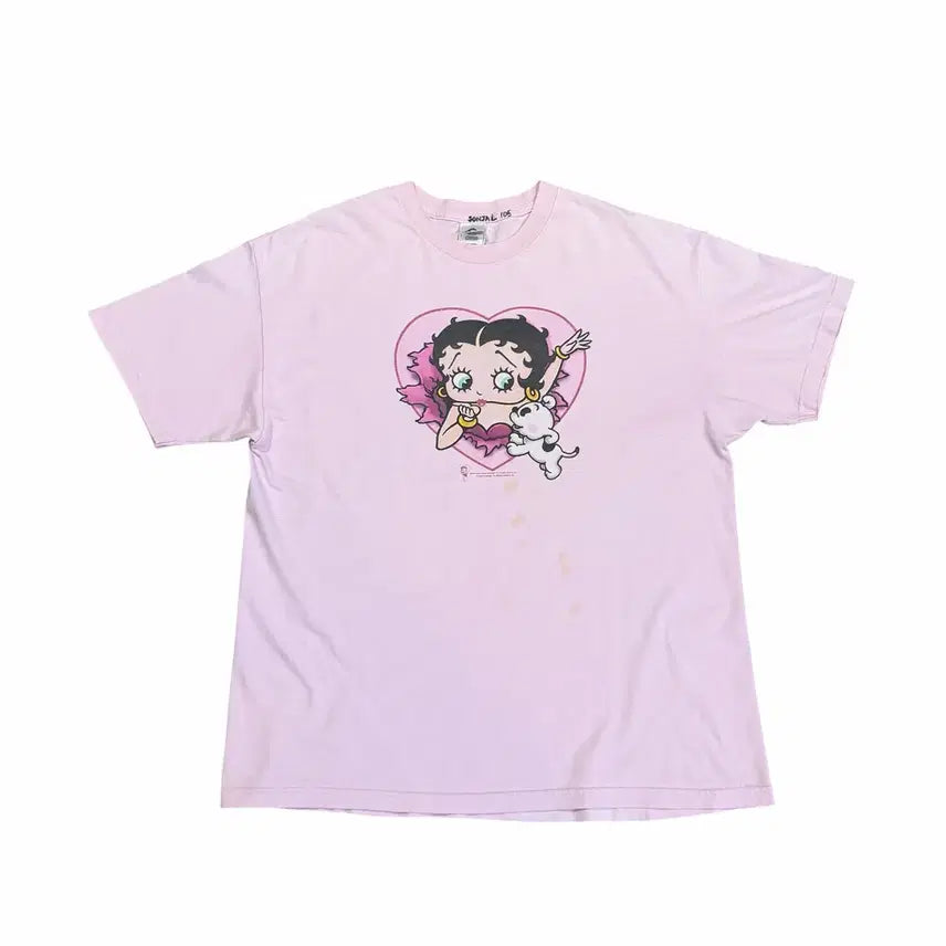 [BUNJANG] Vintage 00s Betty Boop Pink T-Shirt XL / 빈티지 00s Betty Boop 베티붑 핑크 티셔츠