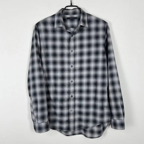 [BUNJANG] Jil Stuart Black Check Shirt Men's M / 질스튜어트 블랙 체크 셔츠 남방 남M 라덴 빈티지