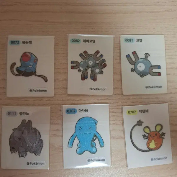 [BUNJANG] Pokemon Sticker Set (6 Types) / 포켓몬 스티커