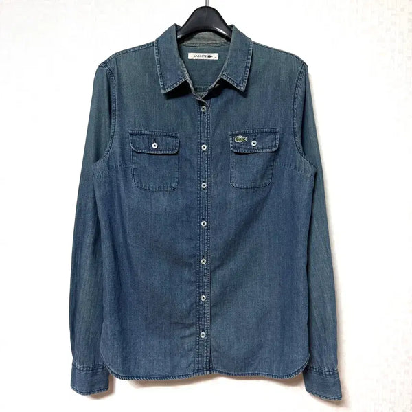 [BUNJANG] Lacoste Women's Denim Shirt / [M,95]라코스테 여성 청셔츠 데님셔츠 남방 lacoste