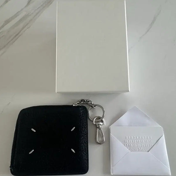 [BUNJANG] Maison Margiela Zipper Card Wallet Black / 메종 마르지엘라 지퍼 카드 지갑 블랙