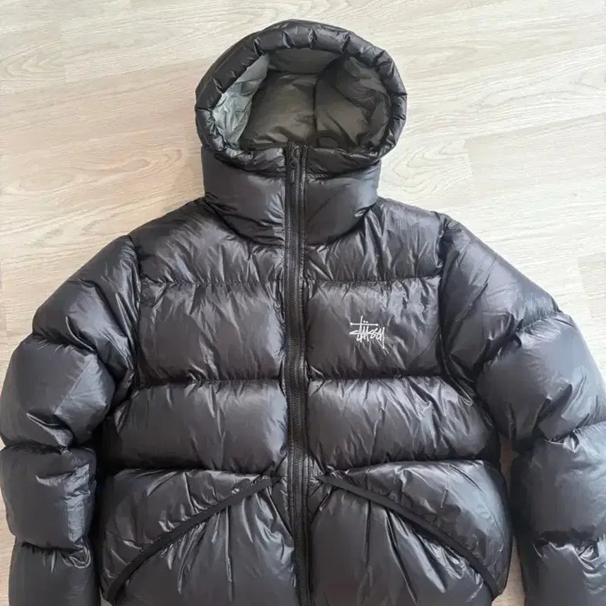 [BUNJANG] Stussy Ripstop Puffer Jacket Black / 스투시 립스타패딩