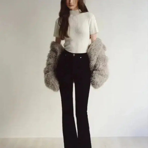 [BUNJANG] HAWA Royal Velvet Bootcut Pants (Magic Hour Ver.) / 하와 hawa 로열 벨벳 부츠컷 팬츠 (매직아워 ver)