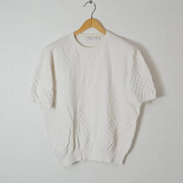 [BUNJANG] Jooang Homme Knit Short Sleeve T-Shirt Texture L / 주앙옴므 니트반팔 티셔츠 텍스처 L
