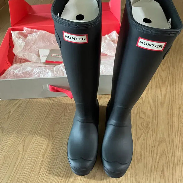 [BUNJANG] Hunter Original Tall Matte Black Rain Boots Size 230 / 헌터 오리지널 톨 레인부츠 무광 블랙 230