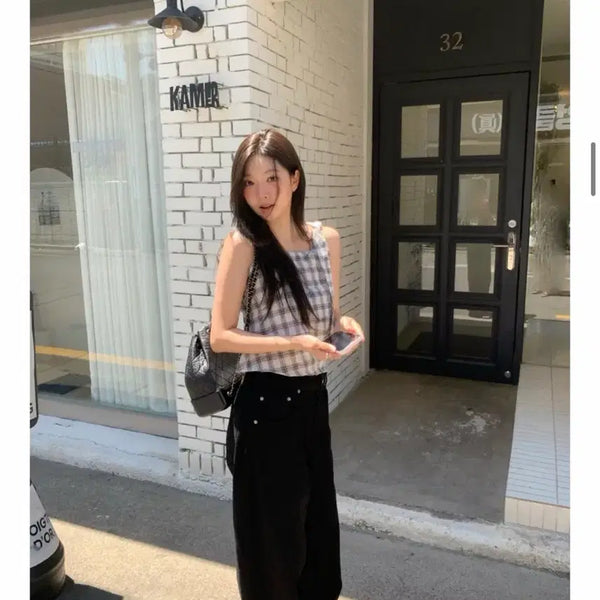 [BUNJANG] Lowell Wish Check Blouse / 로웰 위시 체크 블라우스 lowell wish check blouse