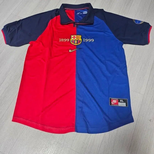[BUNJANG] FC Barcelona Retro Football Jersey XL / FC바르셀로나 레트로 축구져지