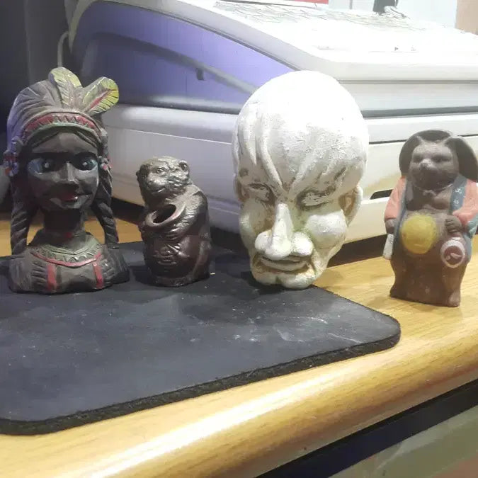 [BUNJANG] Vintage Ceramic Figurines Bundle Set (4 Items) / 오래된 도자기 인형 4점 일괄