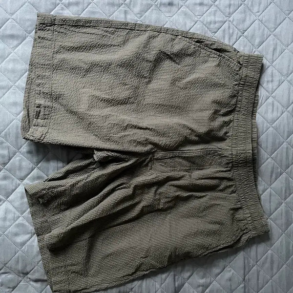 [BUNJANG] Uniqlo Seersucker Stretch Short Pants Dark Gray XL / 유니클로 스트레치이치쇼트팬츠 시어서커 다크 그레이 XL