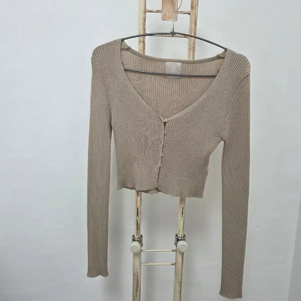 [BUNJANG] Nymph Ribbed Cardigan / 님프 NYMPH  골지 가디건 2024년제품