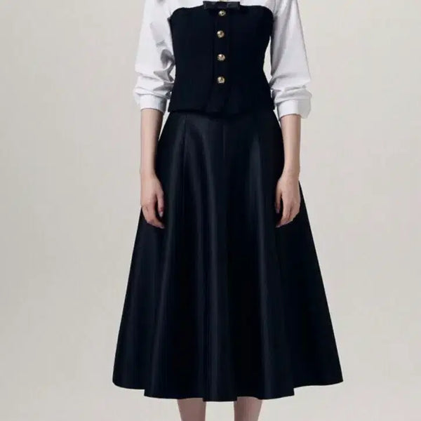 [BUNJANG] Dressum Tiffany Block Blouse - Black / [드레썸] TIFFANY BLOCK BLOUSE - black