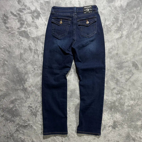 [BUNJANG] True Religion Women's Slim Fit Dark Wash Denim Pants Size 26 / 트루릴리전 여성 슬림핏 진청 데님팬츠 26