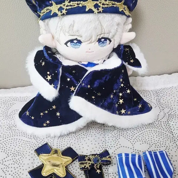 [BUNJANG] 20cm Doll Clothes 8-Piece Set with Night Sky Cape / [20cm 솜인형옷] 밤하늘 망토 세트