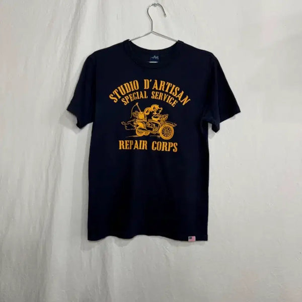 [BUNJANG] Studio Dachisan Short Sleeve T-Shirt Navy S / 스튜디오 다치산 반팔 티셔츠 네이비 s