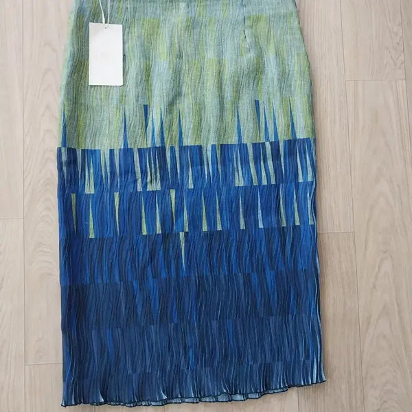 [BUNJANG] Marie Marin Poly Pleated Skirt / xxx 새제품 이세이미야케 타입 marie marin 폴리 스커트 치마