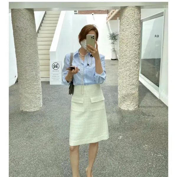 [BUNJANG] Jasmine K Tweed Skirt XS / 자스민케이 트위드스커트 xs