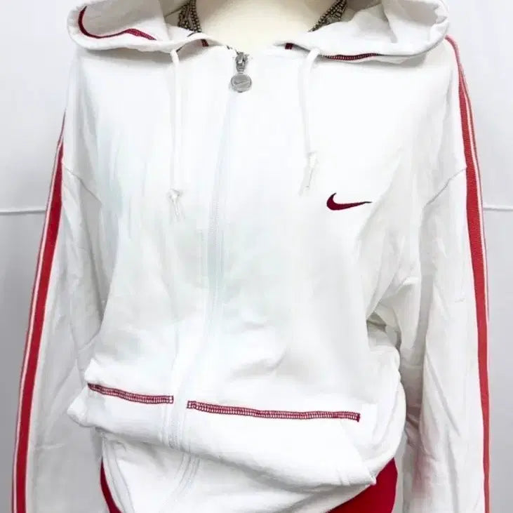 [BUNJANG] Nike Red Stitch Hooded Jacket / 나이키 레드 스티치 대장 집업