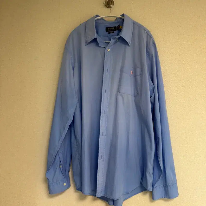 [BUNJANG] Polo Ralph Lauren Classic Fit Washed Poplin Shirt - Harbor Island Blue (XXL) / [XXL] 폴로 클래식핏 워시드 포플린 셔츠