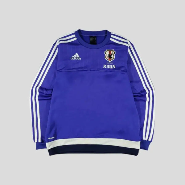 [BUNJANG] Adidas JP Japan National Team FC 15-16 Season Climacool Blockcore Jersey (Size M) / 아디다스 JP 바이올렛퍼플 화이트 배색 로고 일본 국대FC 15-16시즌 삼선 클라이마라이트 블록코어 져지 맨투맨 티셔츠 M