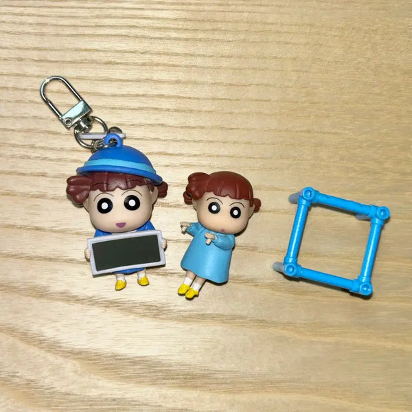 [BUNJANG] Crayon Shin-chan Yuri MBTI Keyring & Jungle Gym Figure Bundle Set / 짱구는못말려 유리 mbti 키링 정글짐 피규어 일괄