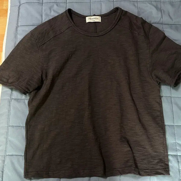 [BUNJANG] HOOFS Vintage Slub Cropped Short Sleeve T-Shirt - Purple Charcoal / M / 후브스 빈티지 슬럽 크롭 반팔티 - 퍼플 차콜 / M