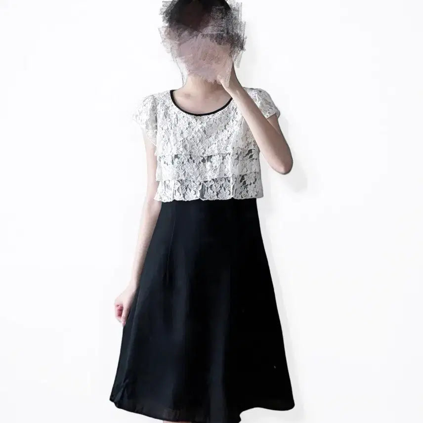 [BUNJANG] French Girly Lace Midi Dress / 프렌치걸리 스나계 하객룩 레이스 미디 원피스