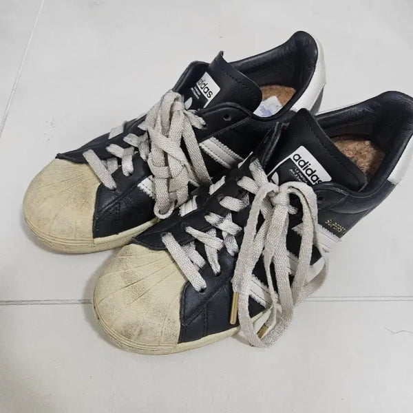[BUNJANG] Adidas Superstar Black and White 255mm / 아디다스 슈퍼스타 검흰 255