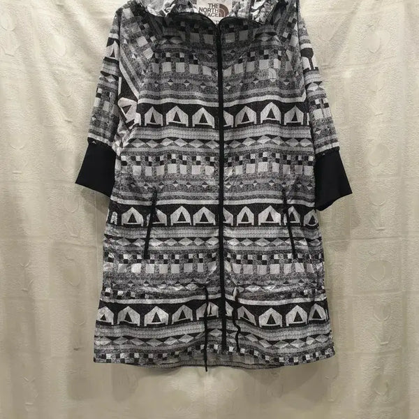[BUNJANG] The North Face Patterned Hooded Zip-Up Jacket / 노스페이스 패턴 후드 집업 90(L)