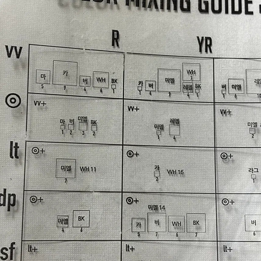 [BUNJANG] Color Mixing Guide for Colorists / 컬러믹싱 가이드 컬러리스트