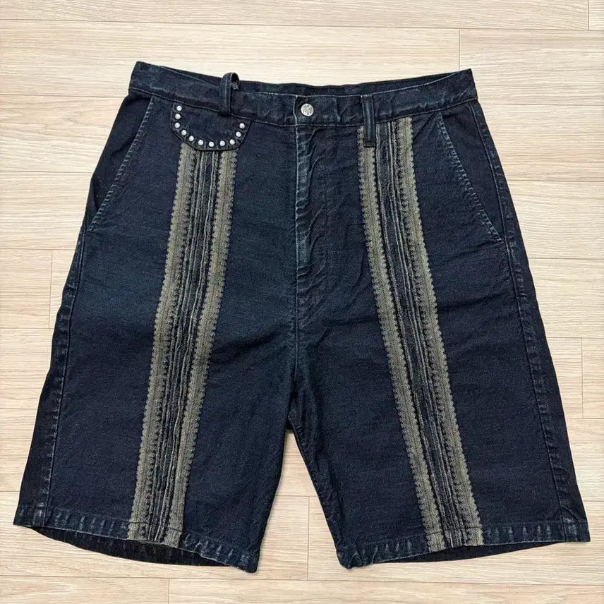 [BUNJANG] Kapital Indigo Denim Shorts XL / 캐피탈 데님 쇼츠 인디고 XL 4사이즈